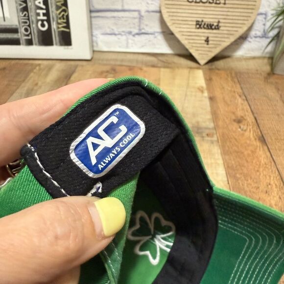 Adidas Clover Green Cotton Adjustable Strap Back Baseball Cap - Picture 7 of 7